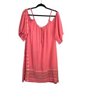 Blu Pepper Off-The-Shoulder Shift Bell Sleeve Boho Dress Sz. Medium